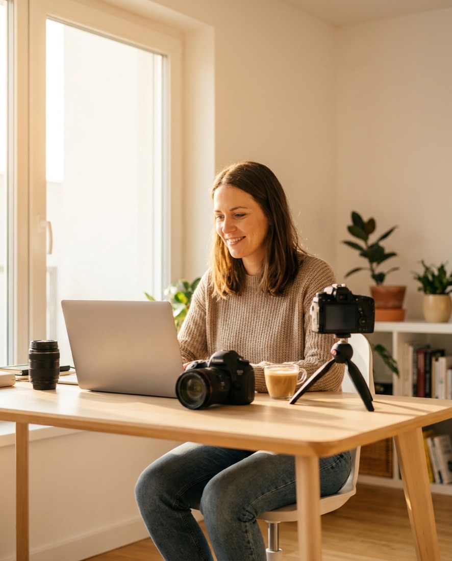 A creative professional running their studio with Tiggybooks
